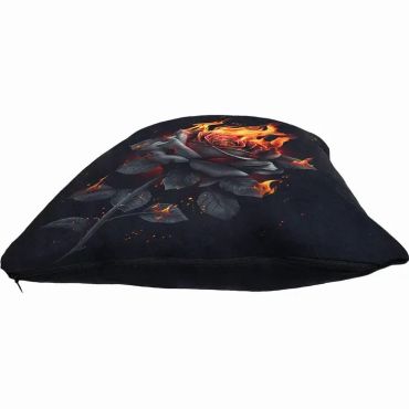 Flaming Rose Throw Pillow