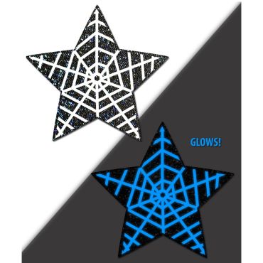Glow in the Dark Spiderweb Star Pasties