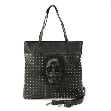 Skull Studded Tote Bag