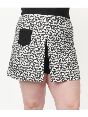 Black & White Zebra Print Skort