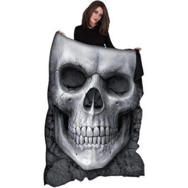 Solemn Skull Fleece Blanket