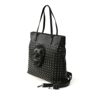 Skull Studded Tote Bag