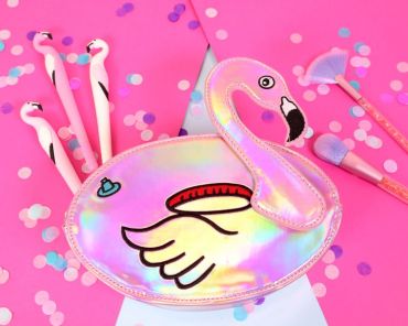 Holographic Flamingo Bag