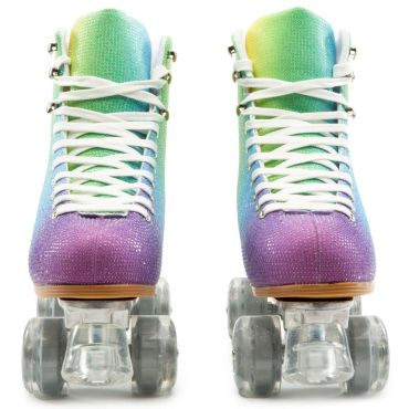 Rainbow Rhinstone Roller Skates