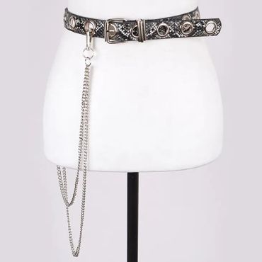 Snake Skin Chain Belt