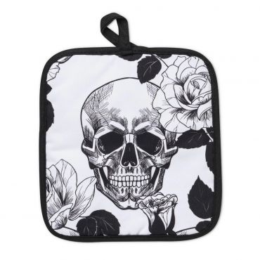 Gothic Skull Oven Mitt Set