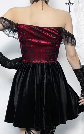 Red Velvet Vamp Dress