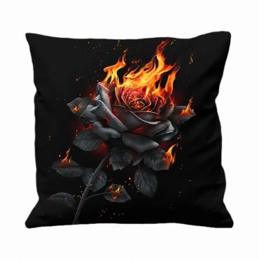 Flaming Rose Throw Pillow