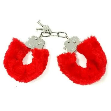 Red Fuzzy Hand Cuffs