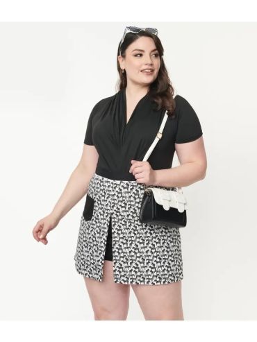 Black & White Zebra Print Skort