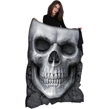 Solemn Skull Fleece Blanket