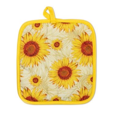 Pastel Sunflower Field Oven Mitt Set