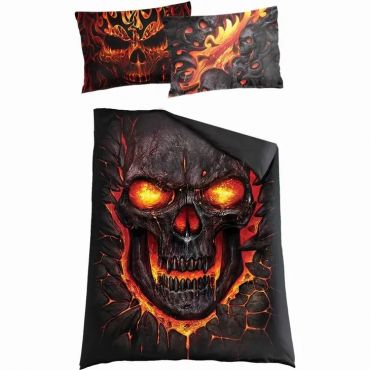 Skull Blast Reversible Duvet Cover w/ Pillow Cases 