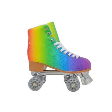 Rainbow Rhinstone Roller Skates