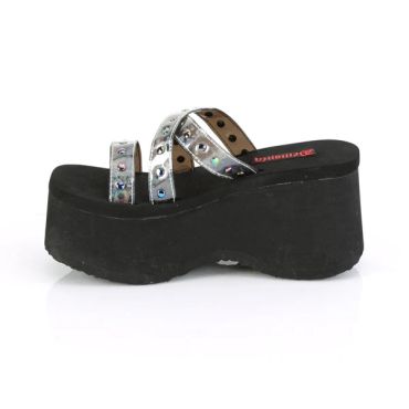 Funn-19 Charcoal Glitter Slide