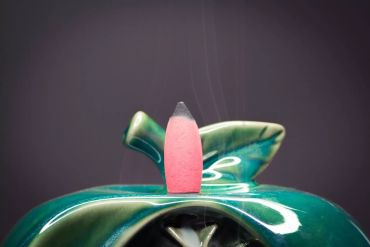 Teal Poison Apple Incense Holder