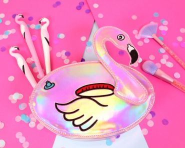 Holographic Flamingo Bag